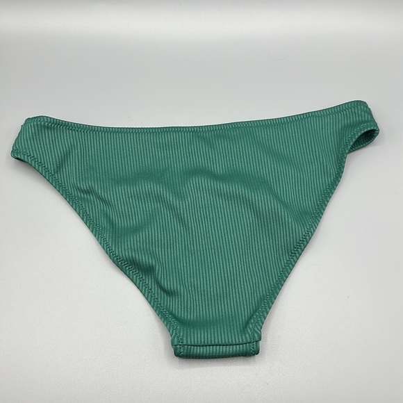 CUPSHE Green Ribbed Sexy Low Cut Bikini Bottoms Women's Size Medium NWT - Picture 5 of 5